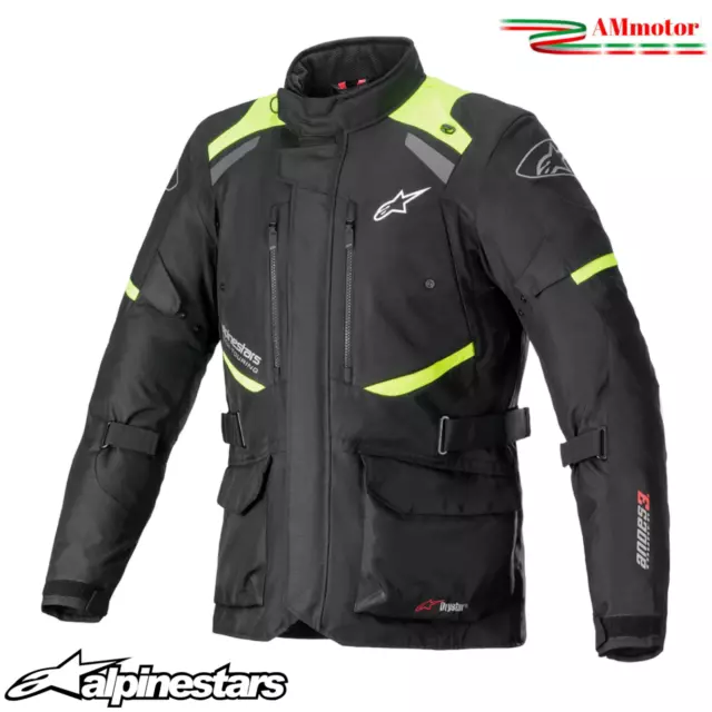 Giacca Moto Alpinestars ANDES V3 Drystar Jacket Black Yellow Fluo Touring