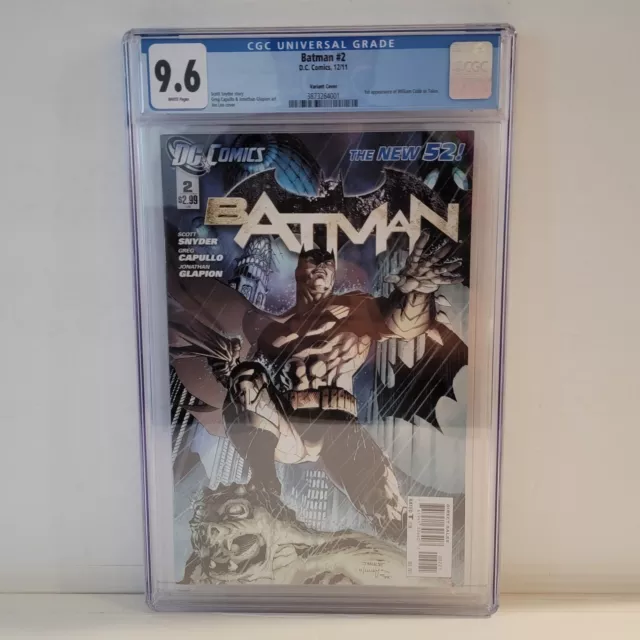 BATMAN #2 JIM LEE VARIANT CGC 9.6 The New 52! 2011 DC 1st App William Cobb Talon