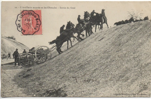 CHALONS SUR MARNE - Marne - CPA 51 - Vie MILITAIRE - le camp - Artillerie Canons