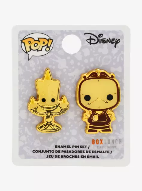 Funko Pop! Disney Beauty And The Beast Lumiere & Cogsworth Enamel 2 Pin Set