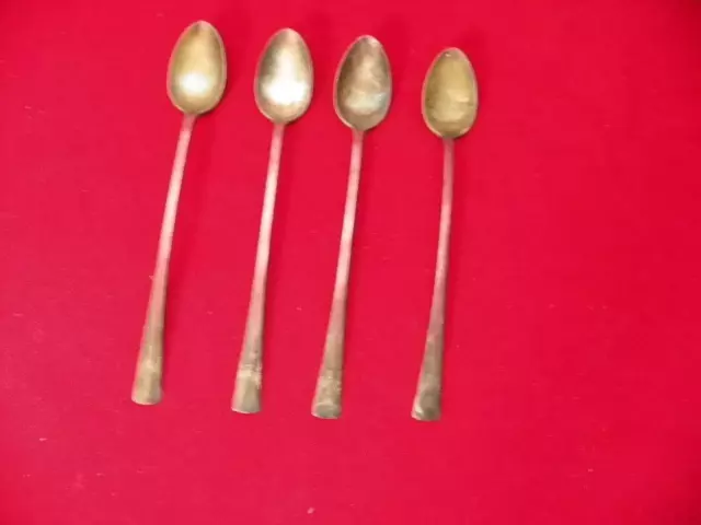 Set Of 4  Oneida Embassy Bouquet Iced Tea Spoons  Silver Plate      Box 52