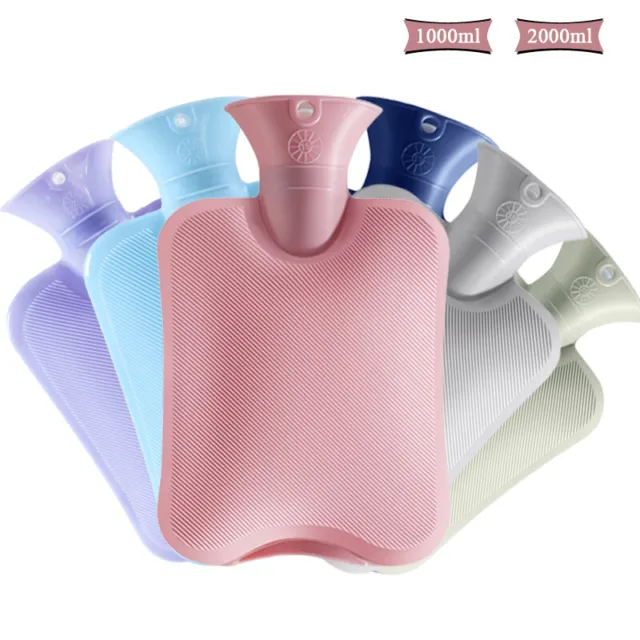 Large PVC Rubber Hot Water Bottle Bag Warm Relaxing Heat / Cold Therapy 1L/2L