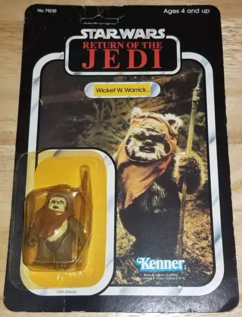 1983 Kenner vintage Star Wars Return of the Jedi ROTJ Wicket Ewok unpunched MOC