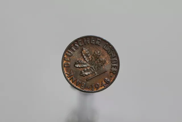 Germany Federal 1 Pfennig 1948 J Scarce High Grade B18 #K5644