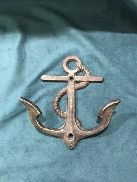 Cast Iron Nautical Anchor Towel, Coat, Hat or Key Hook