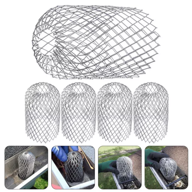 5pcs Draining Balcony Gutter Filter Downspout Screen Roof Strainers Pipe Gutter