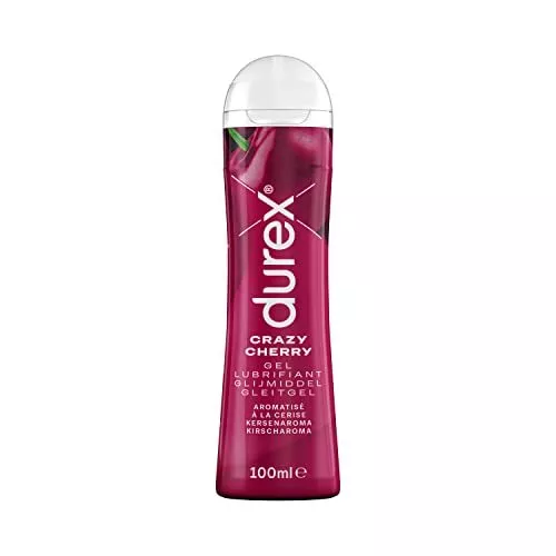 Durex Gel Lubrifiant Crazy Cherry - Goût Cerise - Lubrifiant à Base d'Eau - 1...