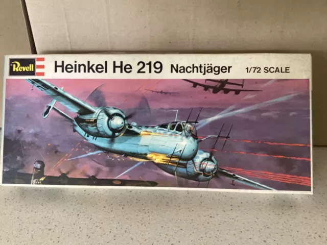 Revell 1/72 Heinkel He 219 Nachtjager 1966  pre-owned kit