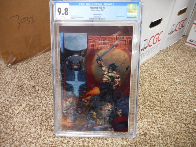 Prophet v2 1 cgc 9.8 CHROMIUM cover Image 1995 WHITE pgs Stephen Platt cover NM