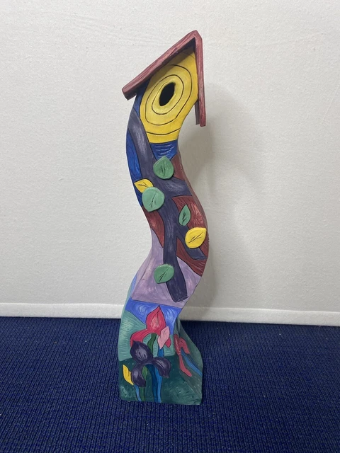Whimsical Ceramic Birdhouse Decor