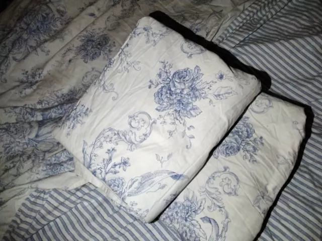Melange Home Toile King DUVET Cover Flat & Fitted Sheet Only 100% Cotton