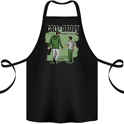 Call of Daddy Funny Parody Fathers Day Dad Cotton Apron 100% Organic
