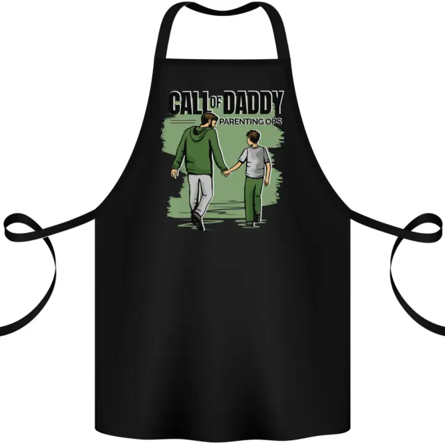 Call of Daddy Funny Parody Fathers Day Dad Cotton Apron 100% Organic