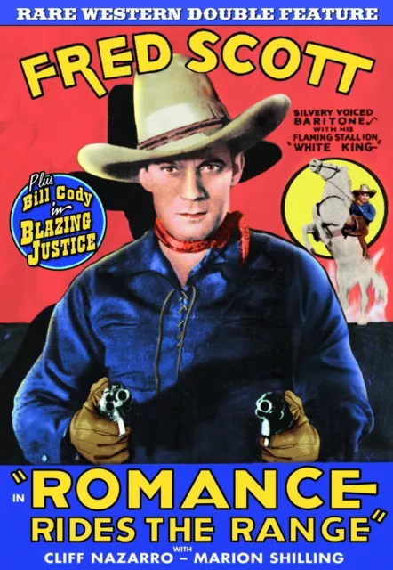 Rare Western Double Feature: Romance Rides the Range (1935) / Blazing Just (DVD)