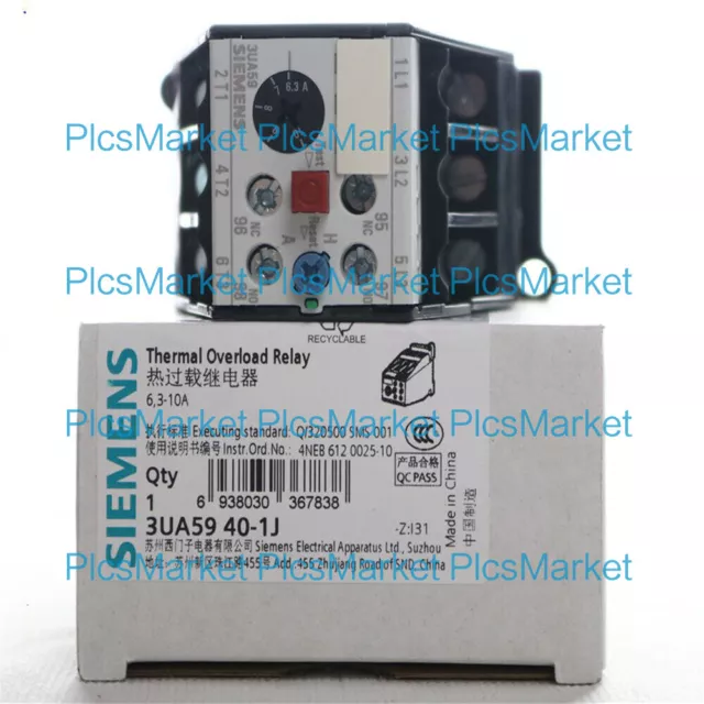 1PC New Siemens Thermal overload relay 3UA5940-1J 6.3-10A