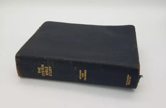 The System Study Bible, Revised and Enlarged Edition, 1943, light water damage