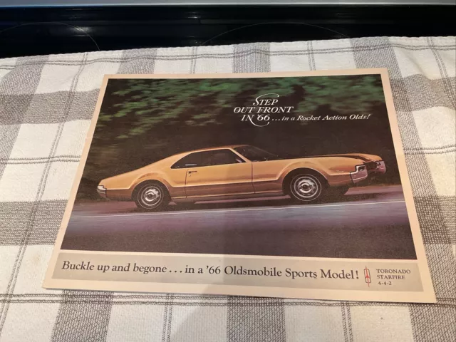 1966 Oldsmobile Original Vintage Car Brochure Catalog Tornado Starfire