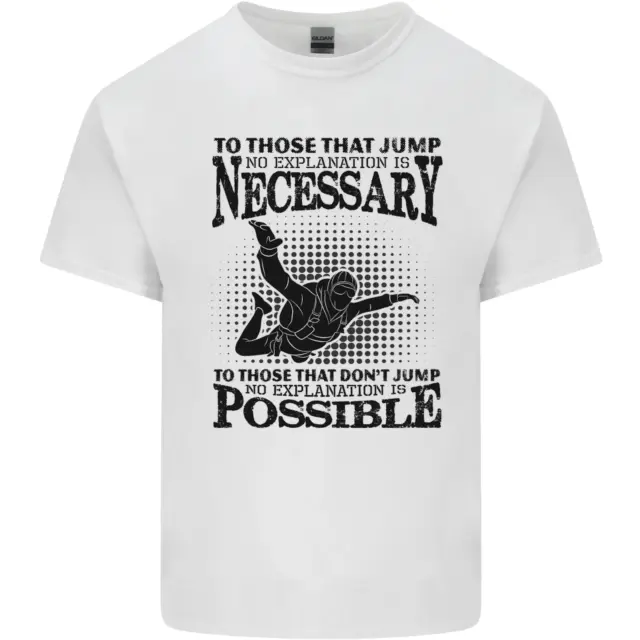 T-shirt da uomo in cotone Skydiving No Explanation Freefall divertente