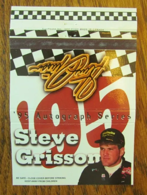 Nascar Racing Car Driver Steve Grissom Matchbook Cover Empty 1995 Matchcover -D4