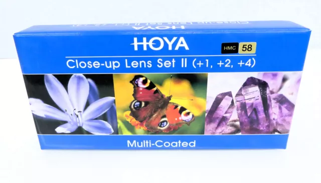 HOYA HMC 58 Close up Set II +1/+2/+4  Macro Nahlinsen Makrolinsen NEU #2 L