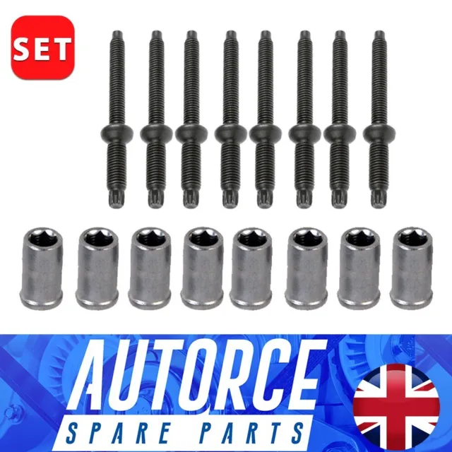 8X Injector Stud Nut Kits For Ford Focus Fiesta Fusion C-Max 1.6TDCi 3M5Q9K549AB 3