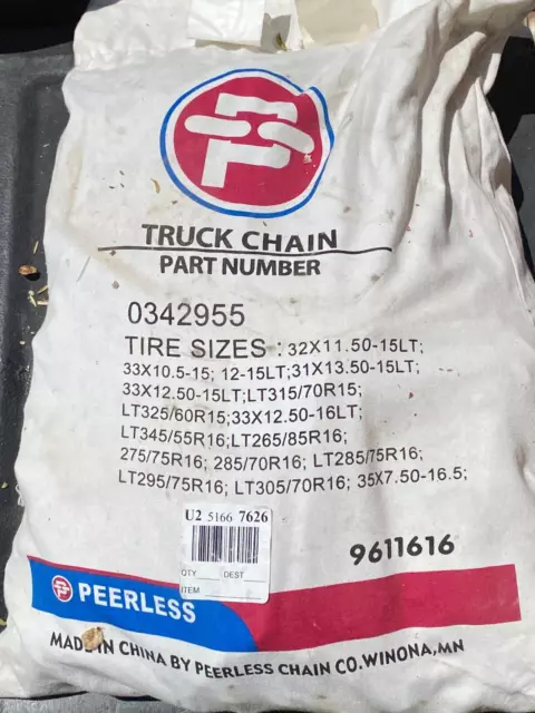 Peerless #342955 Tire Chain, Skidsteer/Skidloader Chain (39R867)