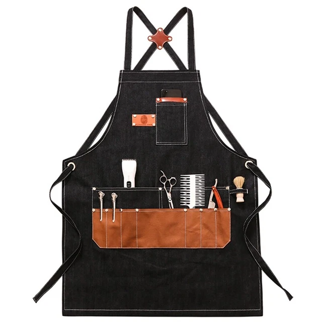Delantal Trabajo Leche Café Barbero Ropa de Trabajo Estilista Peluquería Perm Dyer W4A6