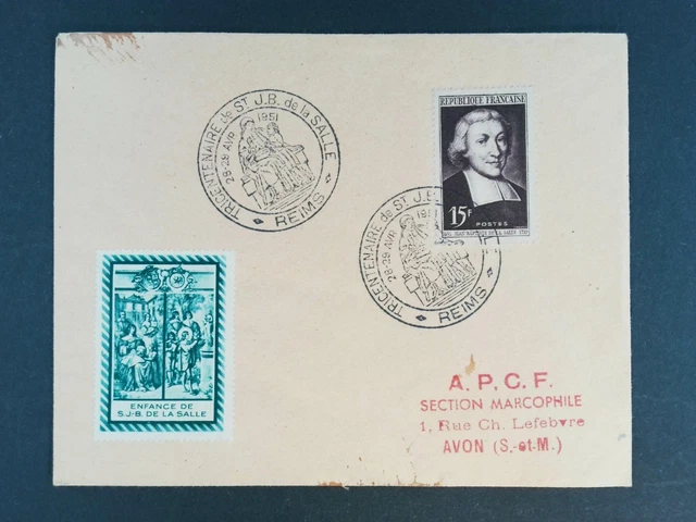 Fdc - france 1951 - yt 878 - fontainebleau - 20.01.1951 - Collection Fdc - france 1951 - yt 878 - fontainebleau - 20.01.1951 - Collection