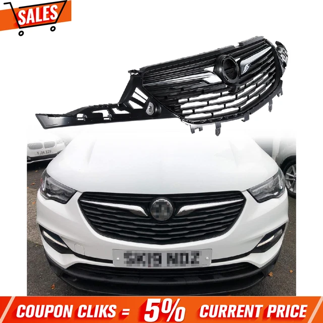 CHROME FRONT BUMPER Main Radiator Top Grille For Vauxhall Grandland X ...
