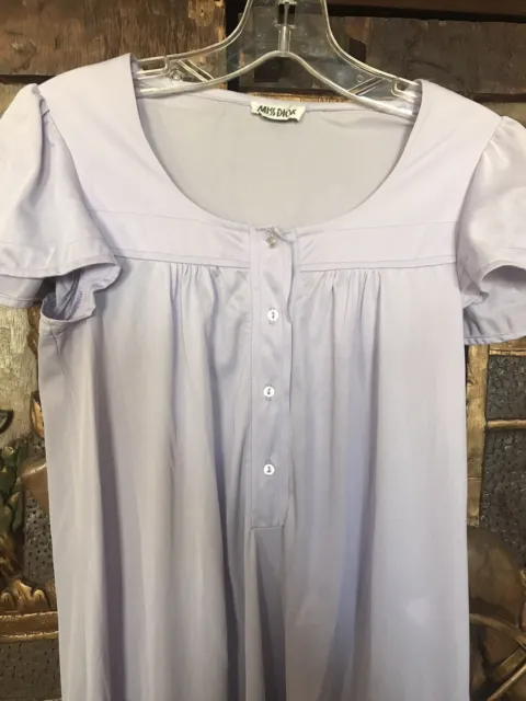 VTG 70s Christian Dior Miss Dior long lavender nightgown