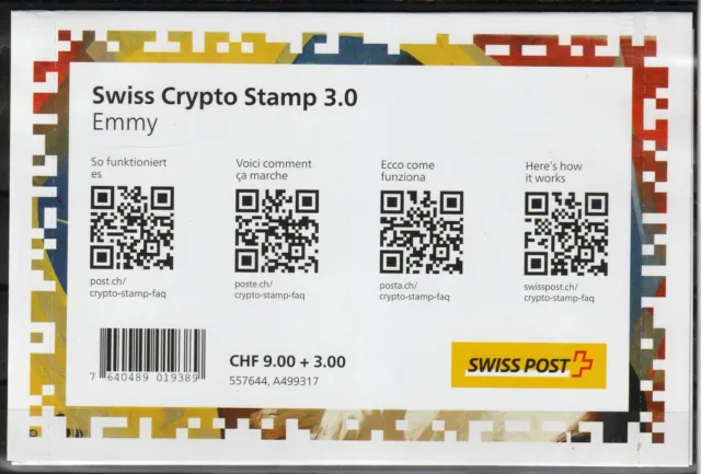 Schweiz 2023 Briefmarke Block 98b "3.0 Emmy"  in OVP
