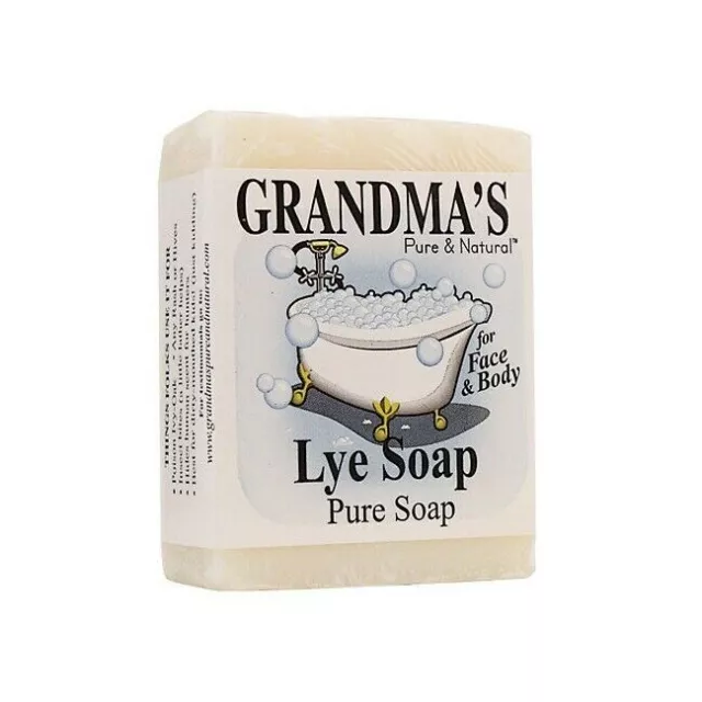Remwood Products 60018 Grandma's Pure & Natural Lye Soap 6oz Bar Unscented