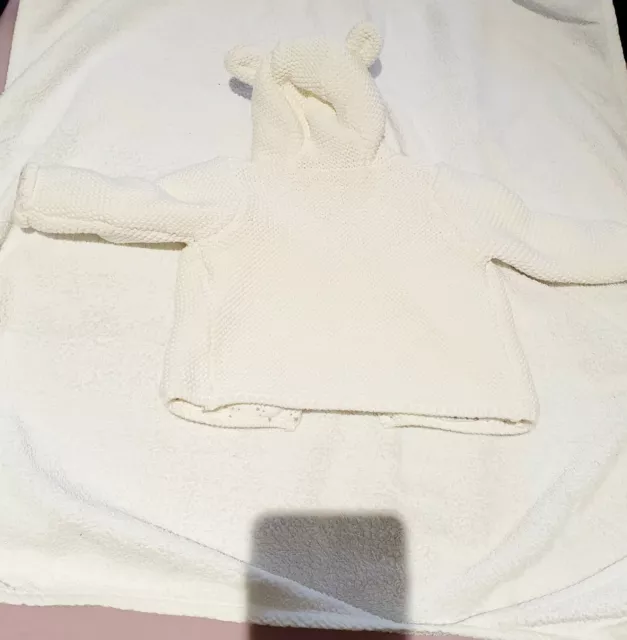 Cardigan à capuche bébé nouveau-né M&S 2