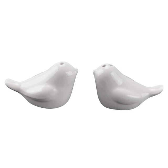 1 Set di uccelli di ceramica sale e personalizzato favori di noz H8A4