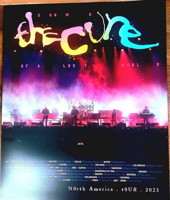 THE CURE TOUR Poster 2023 tour dates £95.39 PicClick UK