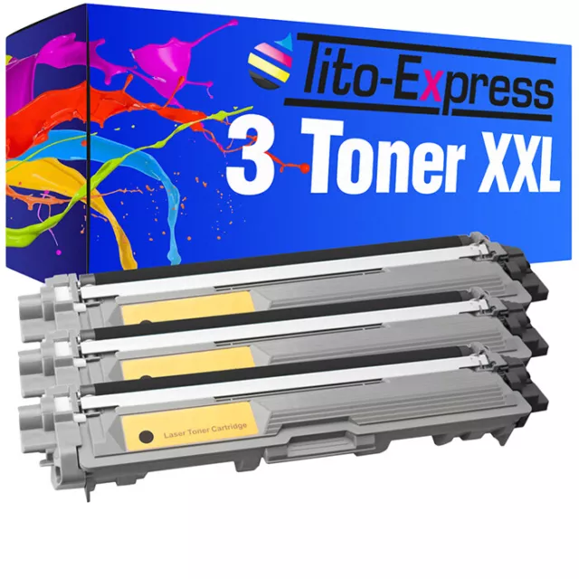 Laser Toner Kartusche 3x Black PlatinumSerie für Brother TN-242 BK TN-242BK TN 2