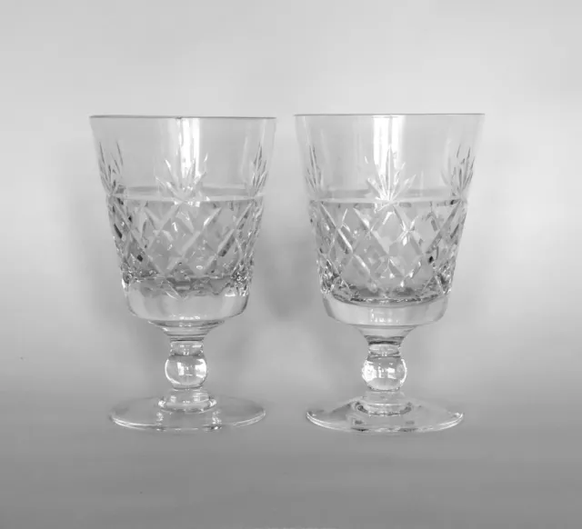 Royal Brierley Lead Crystal Bruce Large Wine Glass x 2