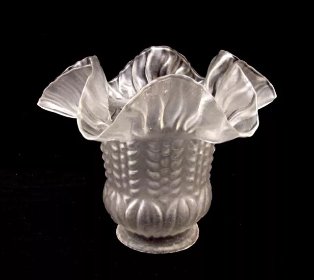 Ancienne Tulipe de Lampe en Verre Dépoli