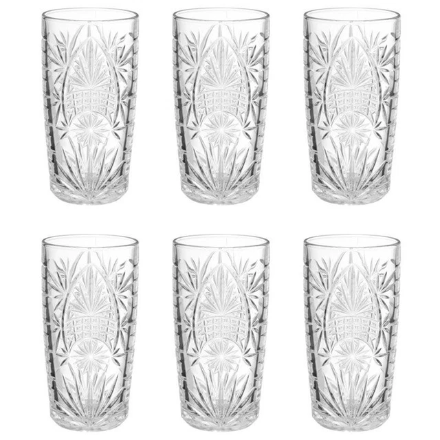 Lot de 6 Gobelets Hauts "Ayla" 35cl Transparent