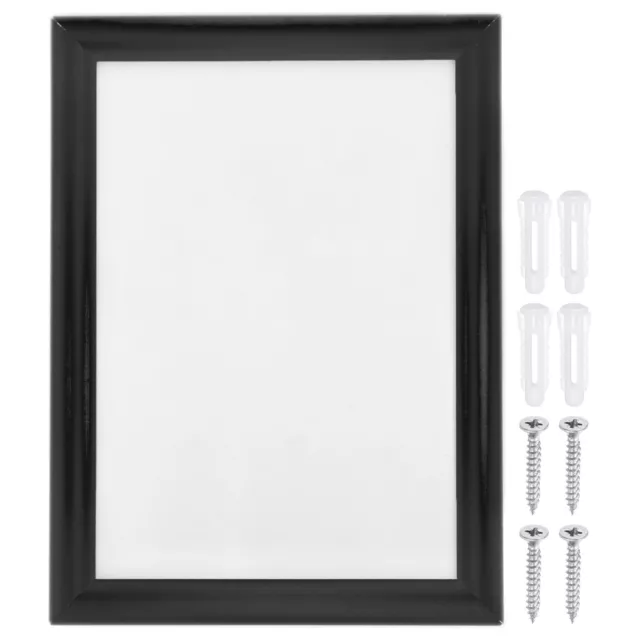 Front Loading Poster Frame Picture Frames Wall Mounting Snap A4 Frame, Black