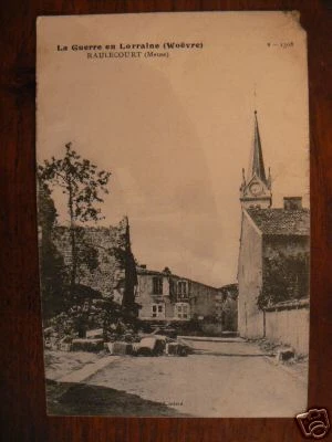 cpa 55 raulecourt war in lorraine un rue du village