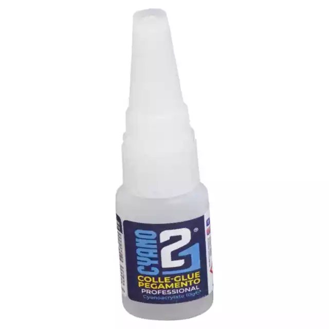 SUPER GLUE COLLE 21 CYANOACRYLATE ANAEROBIE AVEC CANULE PRECISION FLACON 10 Gr