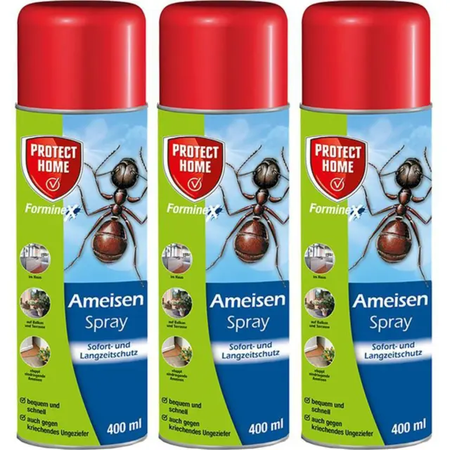 3 x 400 ml Protect Home Forminex Ameisenspray Ameisenmittel Kellerasseln