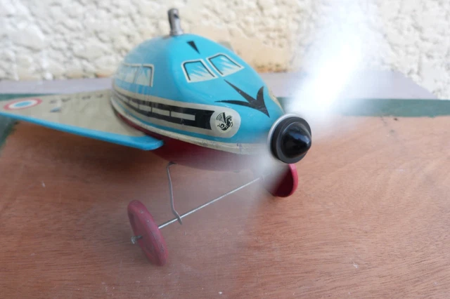 Jouet en tôle avion mécanique à clé - Collection