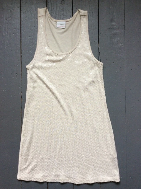 Next girls cream sequin long top 10 years Excellent cond
