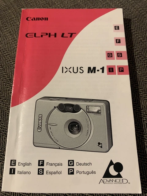 Canon Ixus M-1~Elph Lt Aps Manual De Instrucciones Para Cámara De Película En 6 Idiomas 16Ag12