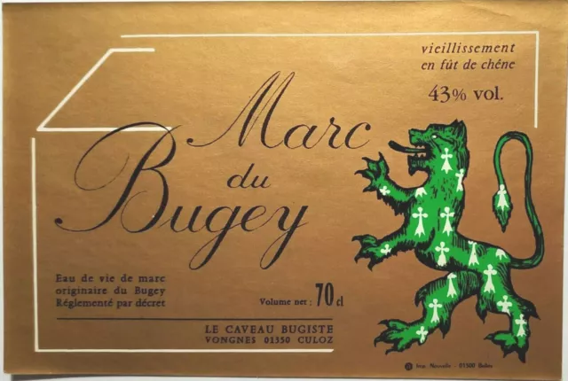 etiquettes vins FRANCE MARC DE BUGEY   wine labels