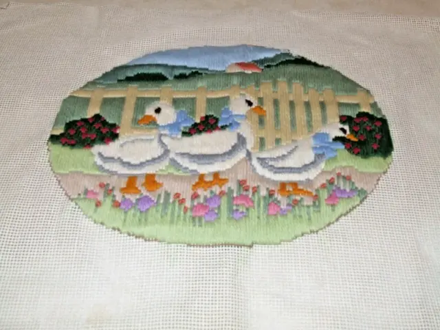 Completed Long Stitch - Ducks
