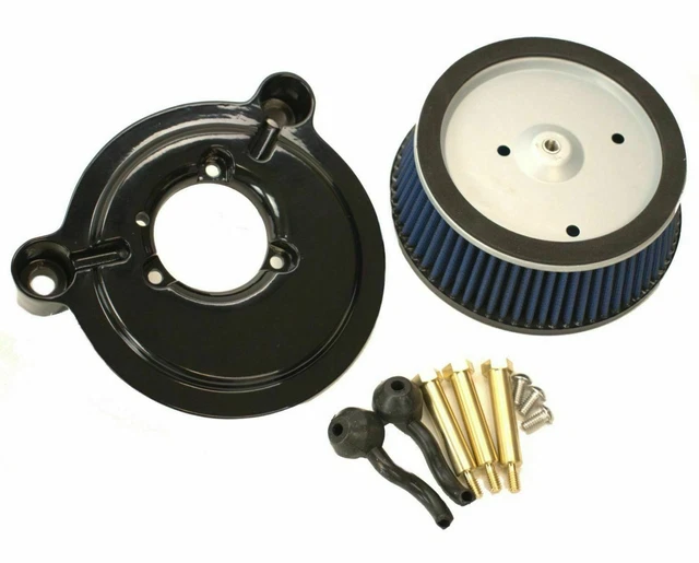BLACK SUCKER HIGH Flow Stage 1 Air Cleaner Filter Intake Harley Big