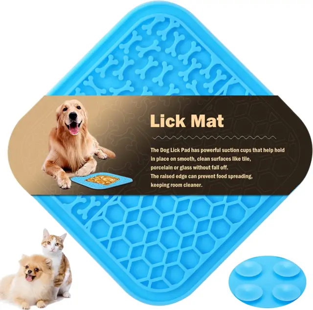 Food-Grade Lick Mat for Dog and Cat, Non-Toxic Slow Feeder Mat